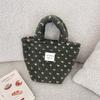 Cute Versatile Plush Women's Shoulder Bags Simple Stripes Female Handbags Fall Winter Ctrast Color Ladies Miscellaneous Bag