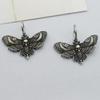 Gothic Retro Moth Charm Halloween Earrings