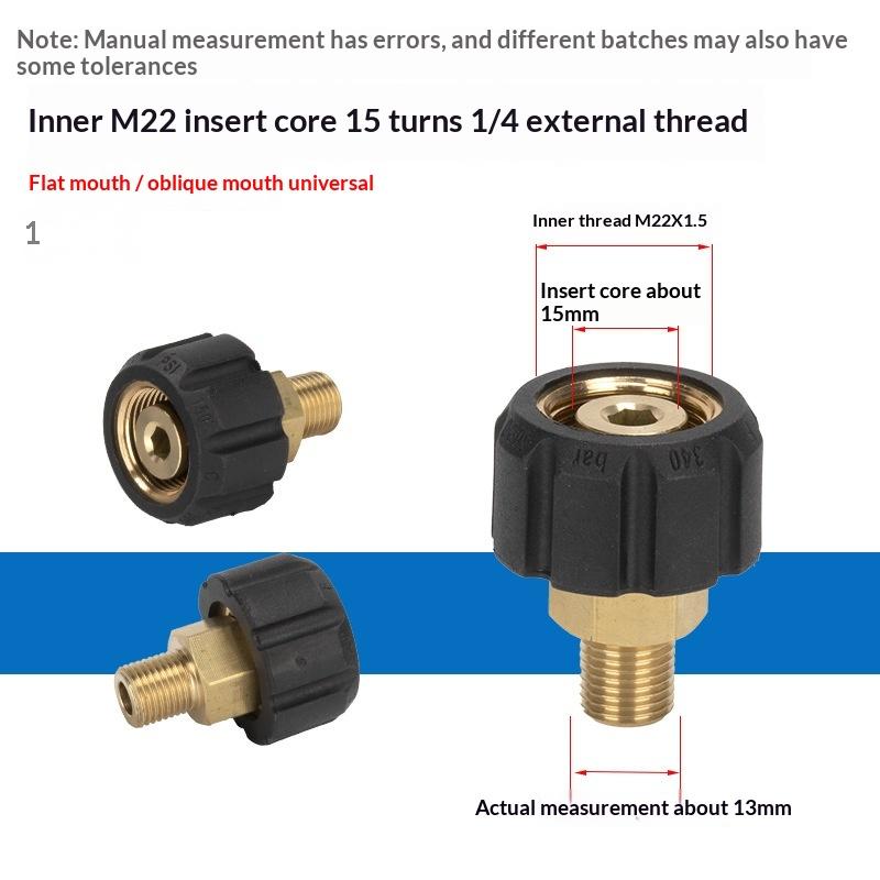 1Pcs Spray Sprinkler Quick Connector, Quick Release M22-14Mm/15Mm To 3/8 And 1/4 Inch Pressure Washer Adapter,