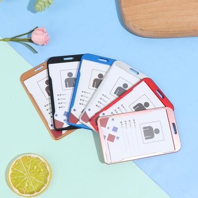Metal Id Badge Card Holder Business Pass Tag Holder Office Supplies Card Holder