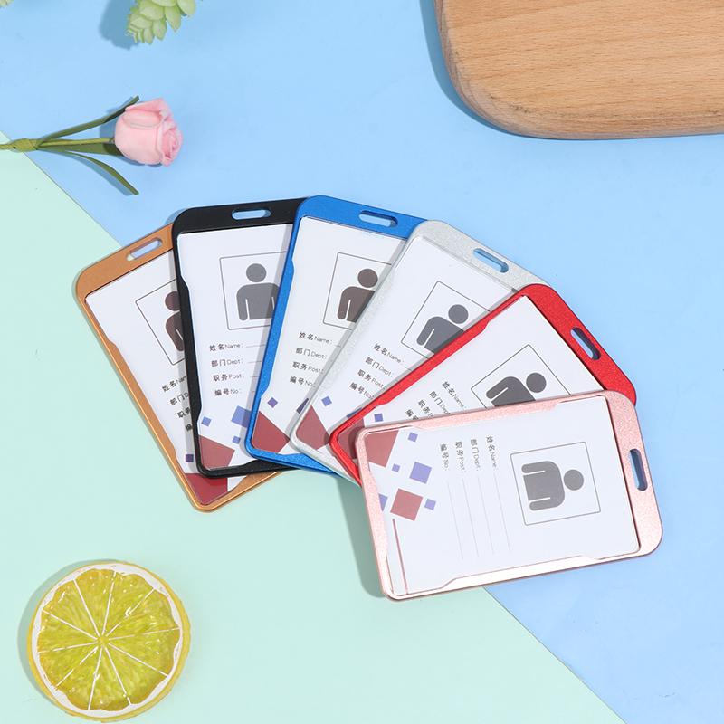 Metal Id Badge Card Holder Business Pass Tag Holder Office Supplies Card Holder