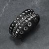 Herren Europäisches & Amerikanisches Punk Multi-Layer Retro Leder Nieten Kette Armband
