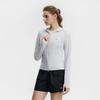 FILA Fitness Fashion Comfortable Simple Sports Training Slim Fit Hooded Knit Jacket Women jackets Light-Blue Gray A51W621501FGY