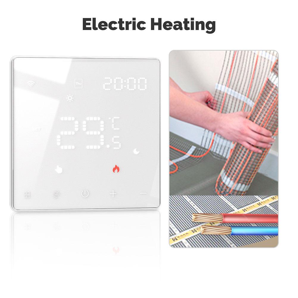 Voice Controlled Smart Floor Heating Thermostat Compatible with For tuya For Zigbee Weekly Programming and Temperature Display