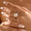 New Design Simple Retro Imitation Pearl Rings for Women Micro Paved Zircon Brass Finger Ring Wedding Party Light Luxury Jewelry