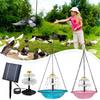 Solar Cascade Hanging Bird Bath Fountain, Solar Water Pump Three-Tiered Bird Bath Tub , Hanging Hook for Garden Patio Wildlife