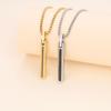 Stick Pendant Zirconia Stainless Steel Necklace for Men [Coai]