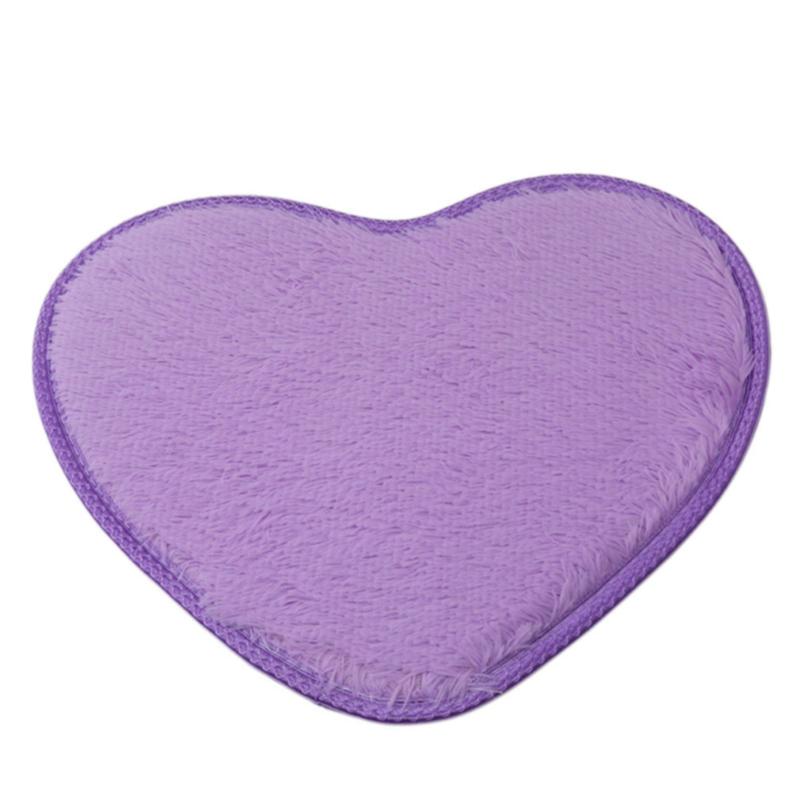 Heart Shaped Rugs Soft Non Slip Doormat Washable Water Absorbent Rugs for Home Entrance Bathroom Shower Floor Decor