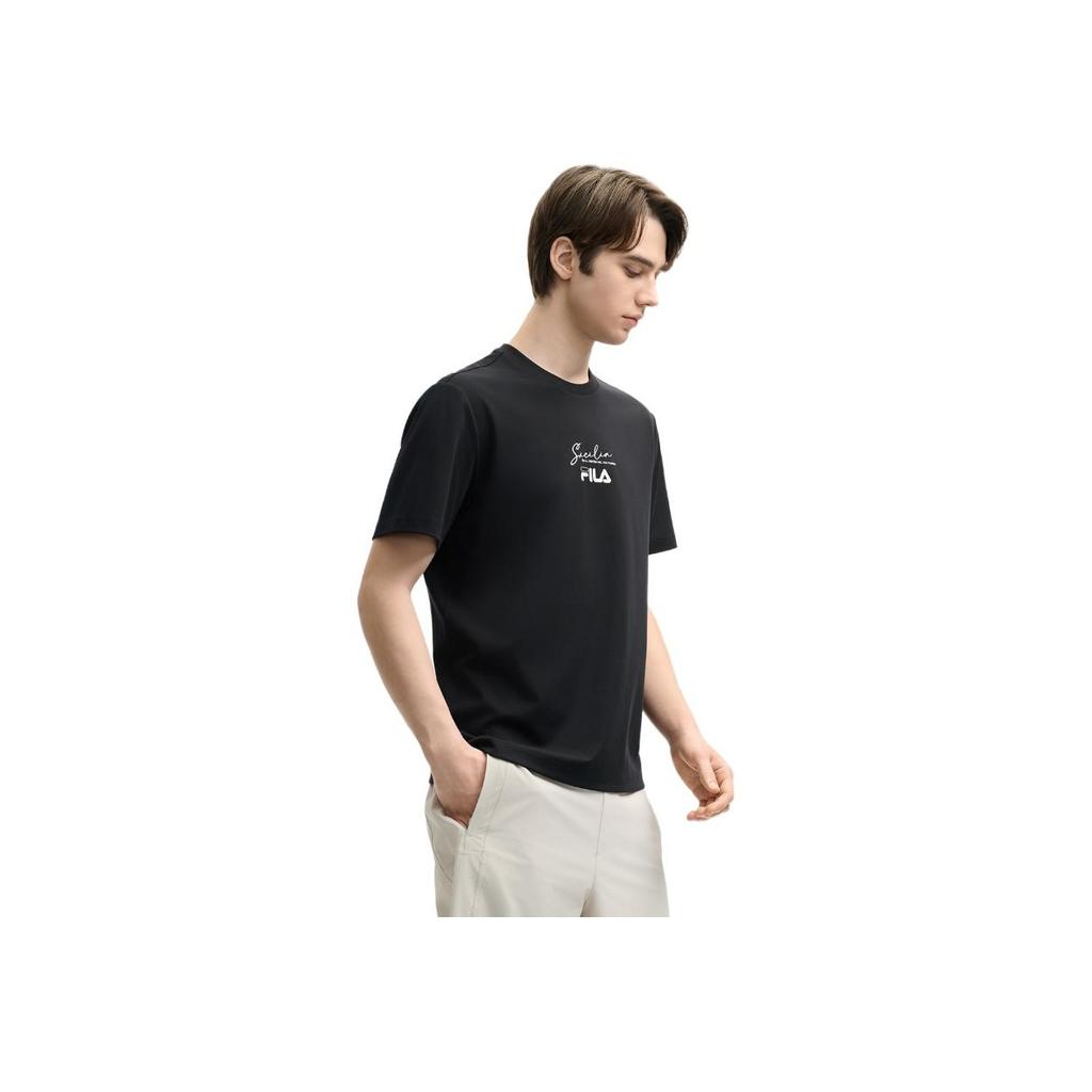 New FILA T Shirt Men's Jet Black BK F11M528104F-BK