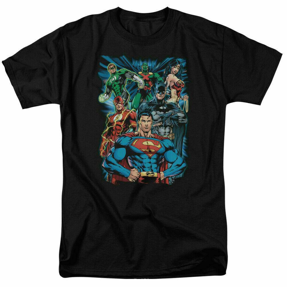 

Justice League Justice Is Served T Shirt Licensed Comic Book Tee Black XXXXL