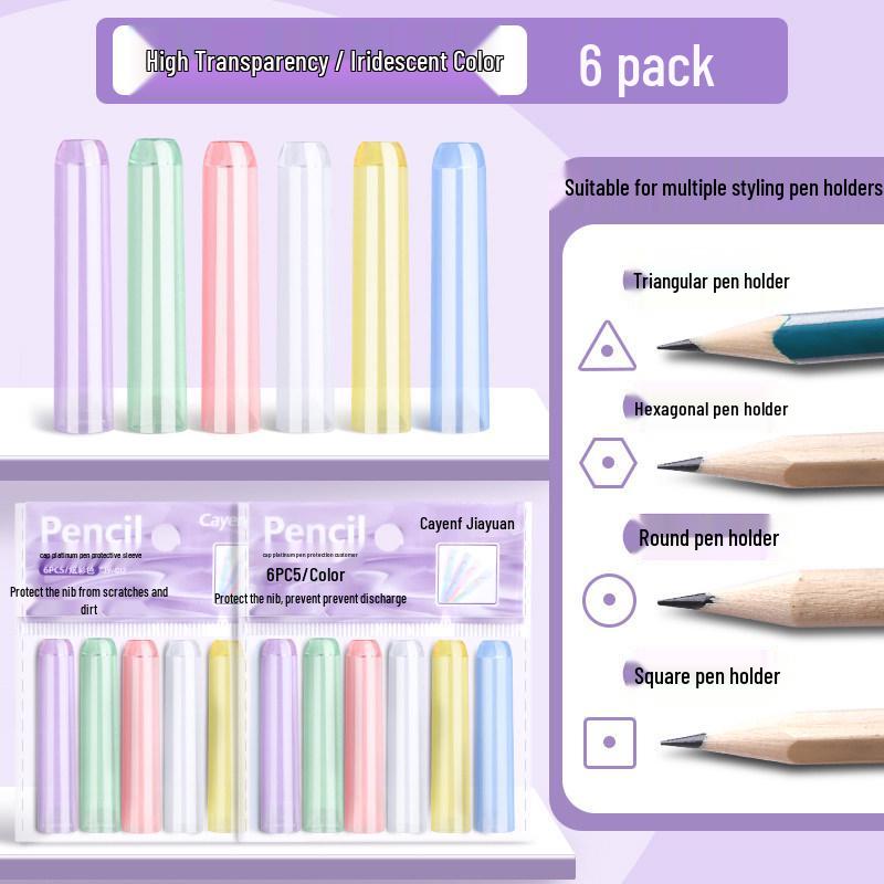 

Transparent Pencil Cap for Kids - Grip Aid & Protective Cover