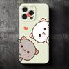 Cartoon Cute Peach Goma Soft Phone Case for iPhone 16 16E 17 Air 15 Pro Max 14 Plus 13 Mini 11 12 7 Black Cover Back Shell
