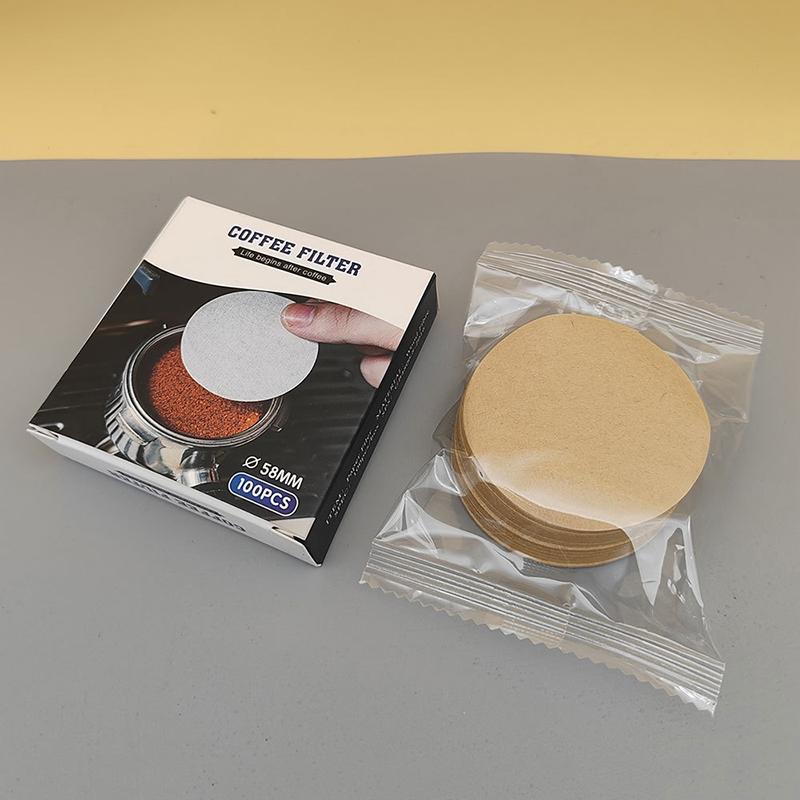 51/53/58Mm Portafilter Basket Coffee Filter Paper For Espresso Machines 100 Sheets Round Coffee Paper Filter For Moka Pots