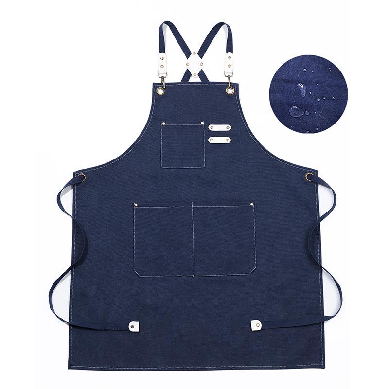 Thickened Canvas All-Cotton Apron for Cooking, Gardening, and Nail Art