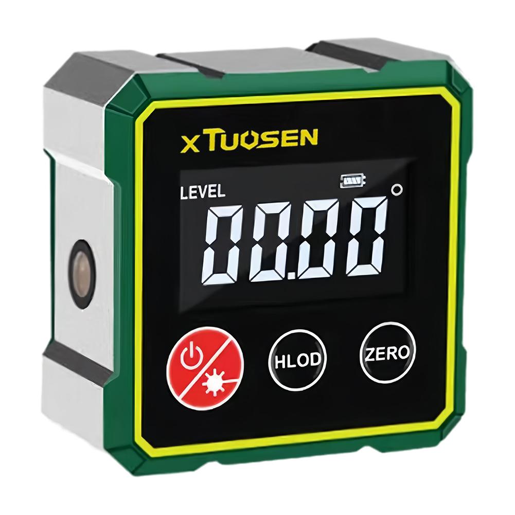 Magnetic Digital Protractor Inclinometer Gauge with LCD Backlight Protractor Inclinometer Bevel Box Level Angle Measurement Tool чёрный