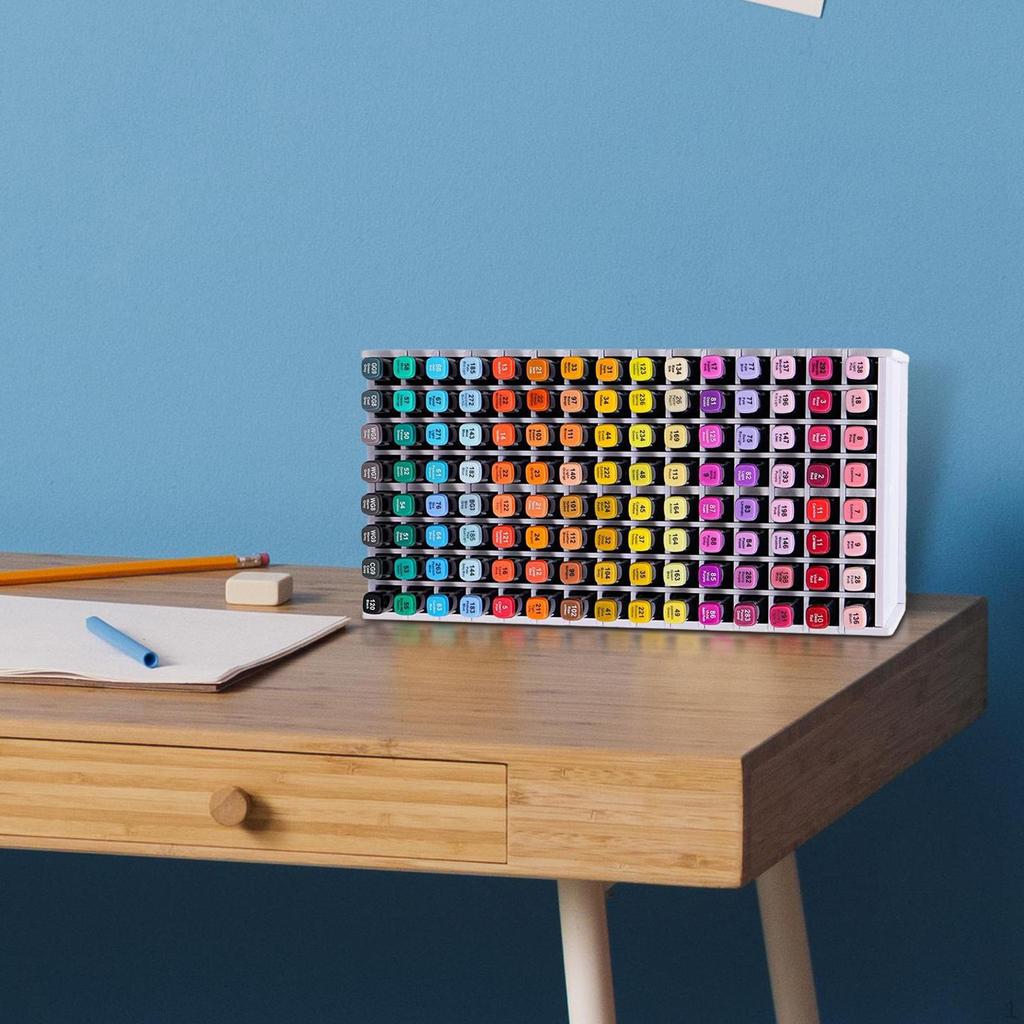 Art Marker Rack Display Stand Desktop Versatile Compact Colored Pencils Storage Paint Brush