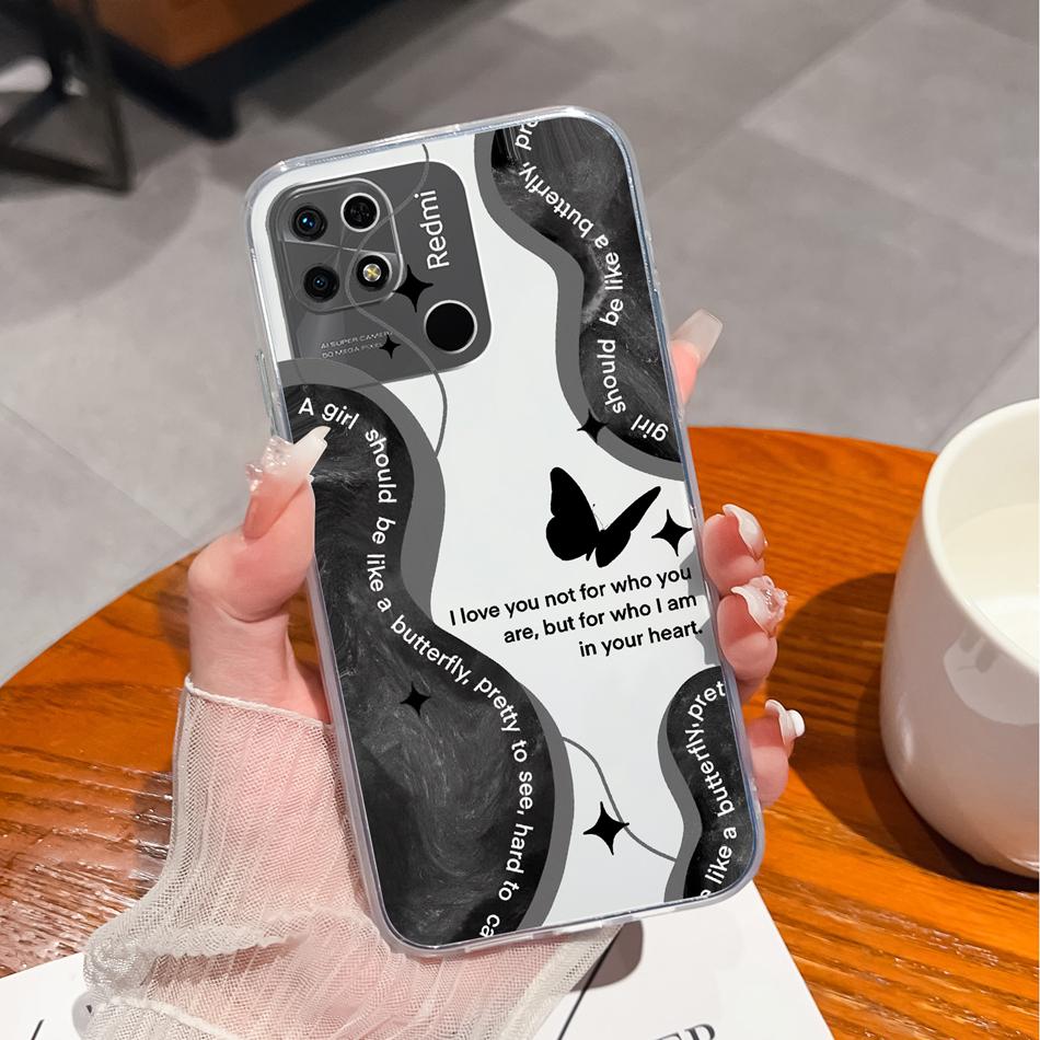 Covers For Redmi 10C Case Stylish Fun Soft Transparent Slim Silicone Anti Drop Phone Shell For Xiaomi Redmi 10 C Bumper Fundas