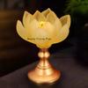 1pc Glazed Candle Holder Lotus Candle Holder Temple Sacrificial Candle Holder Chinese Buddhist Utensils No Candles Included