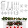Christmas Decoration Icicles Acrylic Snowflake Icicle Ornaments 27/40pcs Fake Clear Lifelike Snowflake Bar Decorations Icicles