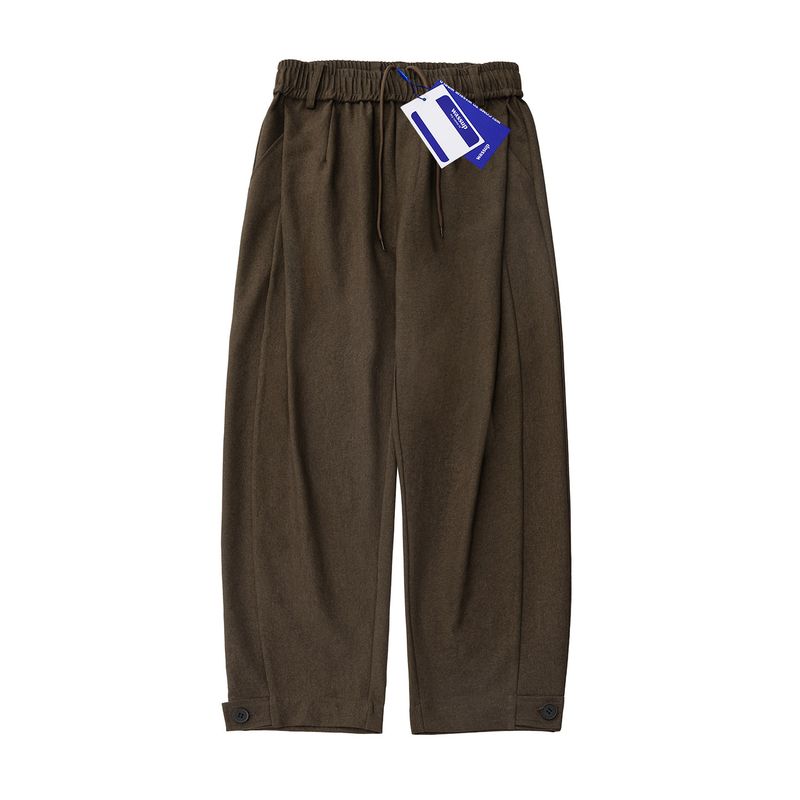 Wassup Japanese-Style Drapey Wrinkle-Resistant Casual Trousers Spring Straight-Leg Vintage Melard Dress Pants Loose Versatile Pants