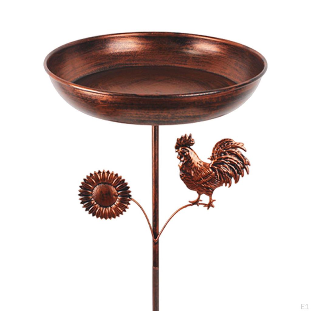 Bird Bath Feeder Stable Base Gifts Easy Installation Large Capacity Metal Accessories Outside