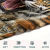 1Pc Tiger Lion Print Flannel Blanket, High Quality Comfortable for All Seasons, Home Decor, Warmth and Comfort, Perfect for Gifts