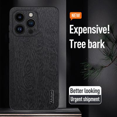 Silikon mit Holzmaserung Ledertextur für IPhone 15 14 13 12 11 Pro XS Max XR X 7 8 Plus Handyhülle Business High-End Vollschutzhülle