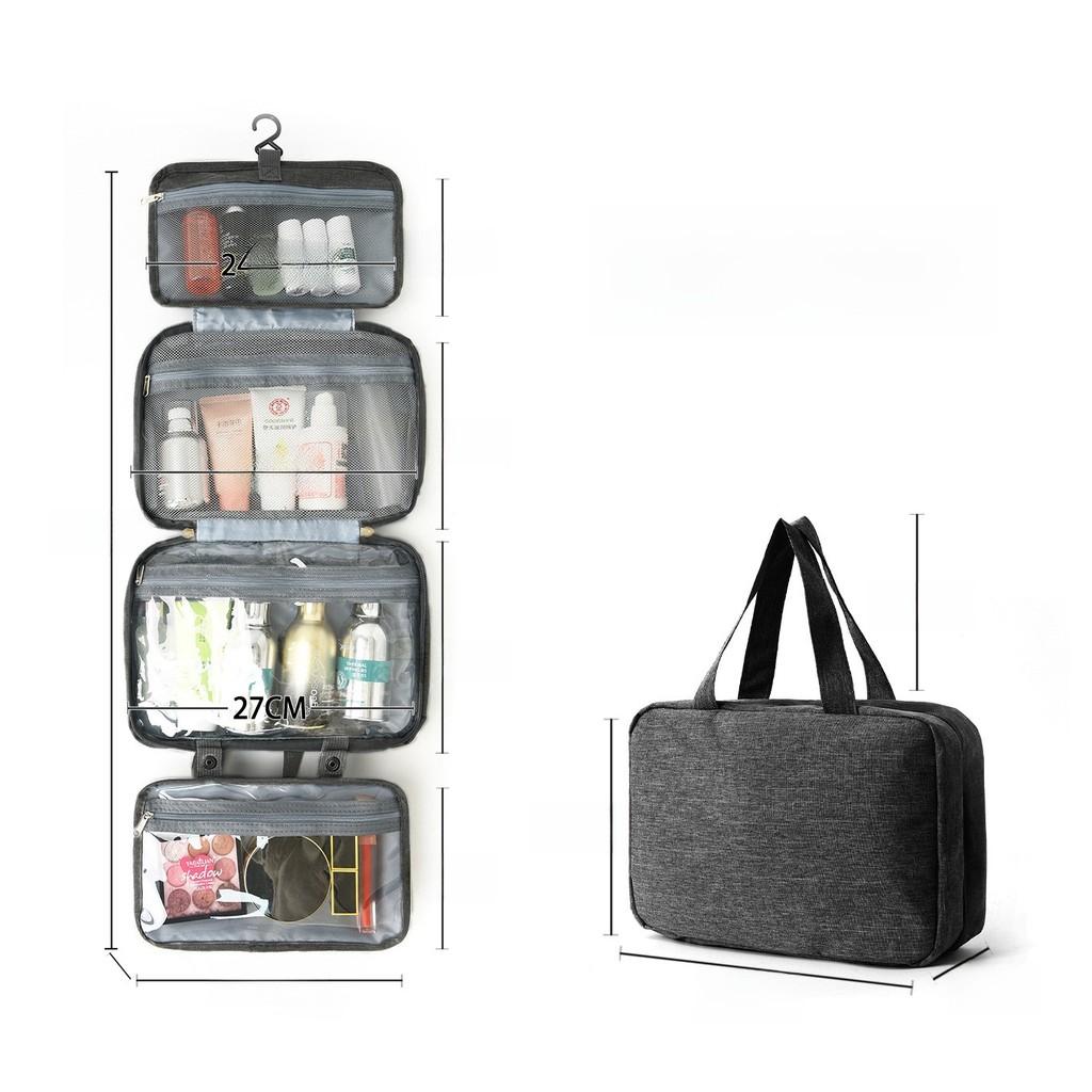 Polyester Travel Toiletry Organizer With Multiple Compartments For Packing Convenience
