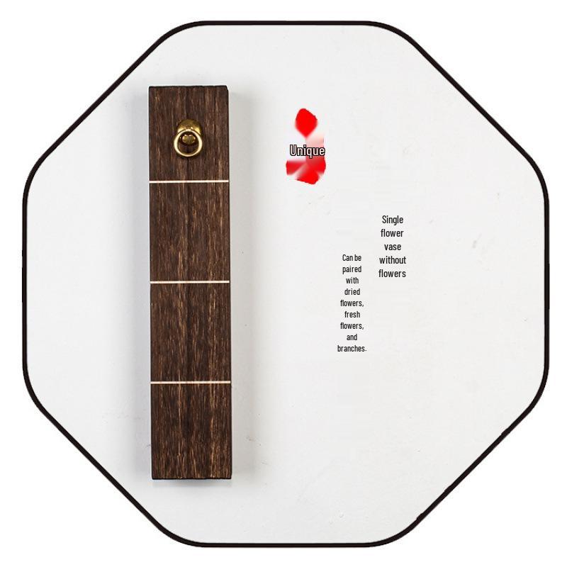 Vintage-Style Solid Wood Floral Wall Decor & Vase