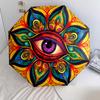 1Pc Psychedelic Eye Mandala Automatic Umbrella - Suitable Travel Outdoor Portable Umbrella Birthday Gift Daily Essentials
