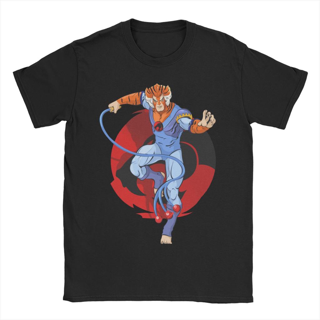 Logo Cartoon  80s Anime Lion Cool Men T Shirts Thundercats Funny Tees Short Sleeve Crew Neck TShirts Cotton 4XL 5XL Clothes