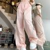 Bow Striped Pants Women Summer High Waist Loose Casual Pants Korean Style Spicy Girl Versatile Full Length Trousers Female