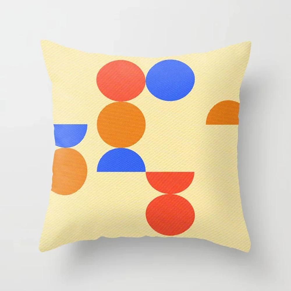 Decorative Pillowcase with Colorful Geometric Print, Desk Ornaments, Pillowcase for the Home, Living Room