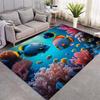 Colorful Tropical Fish Coral Reef Ocean Print Area Rug Marine Animal Non‑Slip Rectangular Floor Mat Living Bedroom Home Decor Rug