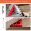 45 Degree AluminumAlloy Angled Ruler, Metricand InchScale Rafters Layouts Carpenter Square Triangle Ruler Woodworking