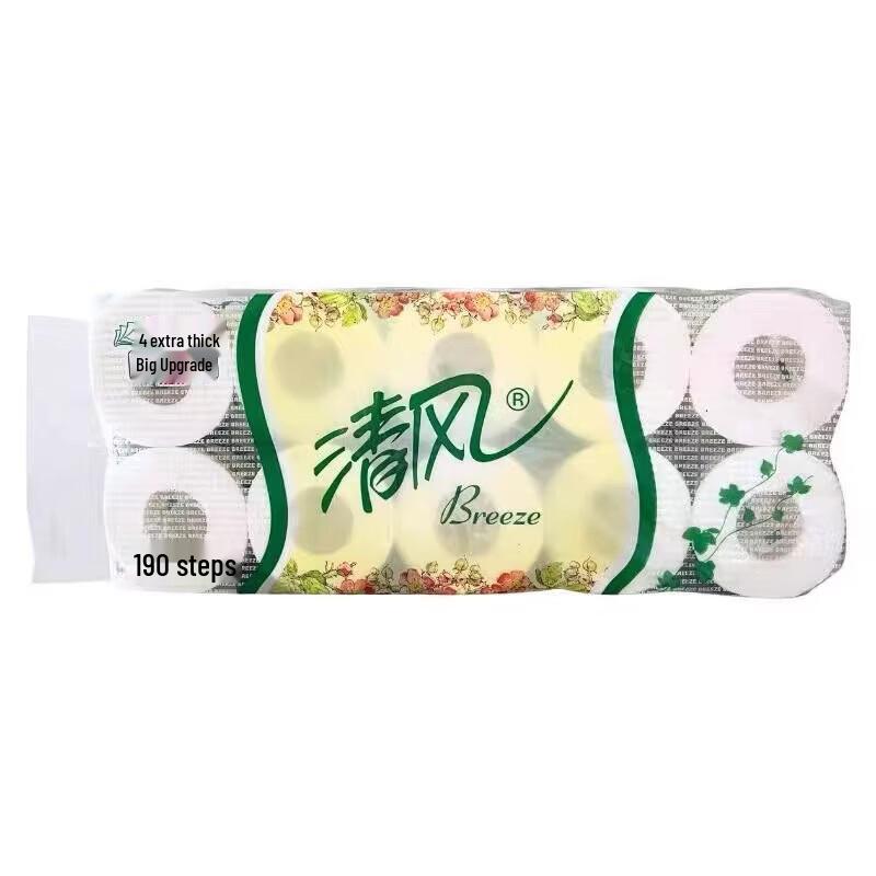 Qingfeng 4-Ply Toilet Paper Rolls, Family Pack