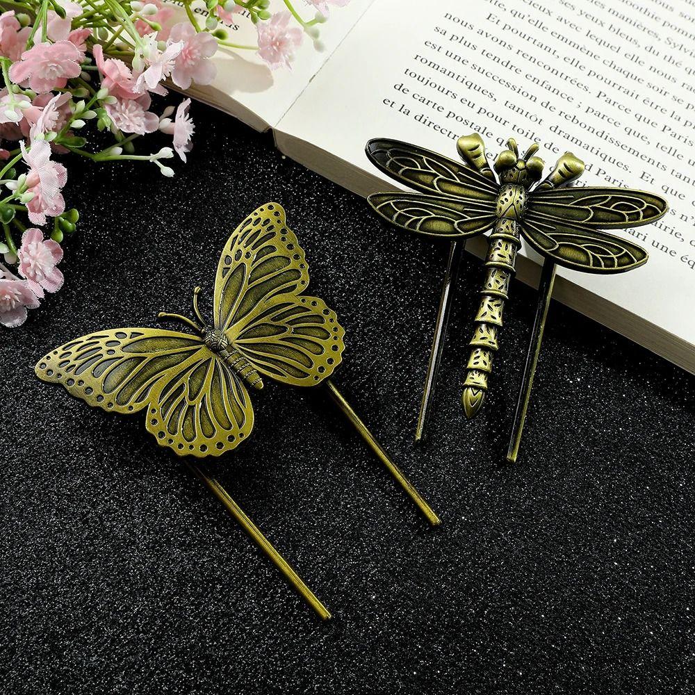 Paper Clip Vintage Book Clip Bronze Metal Insect Bookmark Butterfly Bookmarks  School Supply