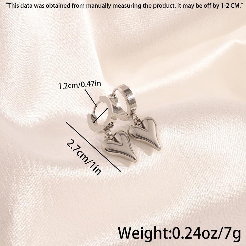 Titanium Steel Earrings - Luxury Earrings for Women, Fashionable and Niche Design, Heart-shaped Fringed Earrings As Jewelry.