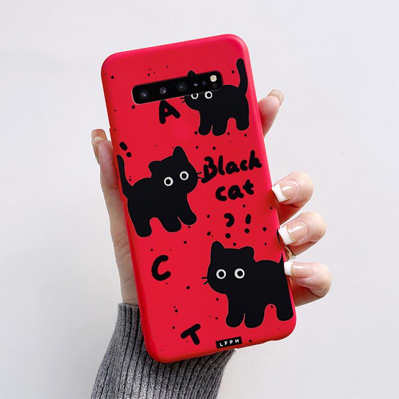 

For Samsung S10 5G Case Cute Cartoon Soft Silicone Matte Slim Protective Phone Cover For Samsung Galaxy S10 5G G977N Case Coque Samsung S10 5G