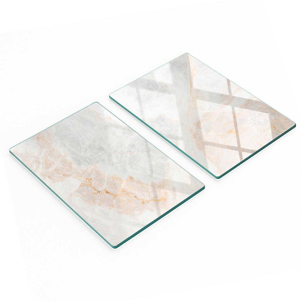 Kitchen Multifunctional Decorative Boards Tempered Marble 2x40x52 cm