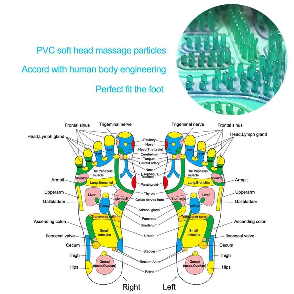 1 Pair Acupuncture Massage Slippers Shoes Reflexology Massage Slippers Foot Massager Tools