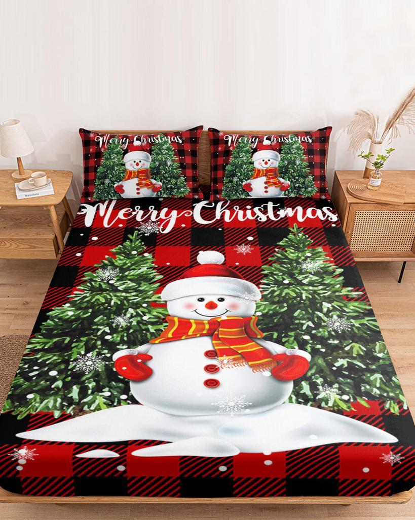 Autumn Maple Leaf Pattern Mattress Three-Piece Digital Printing Bedding Mattress Three-Piece Christmas Dress