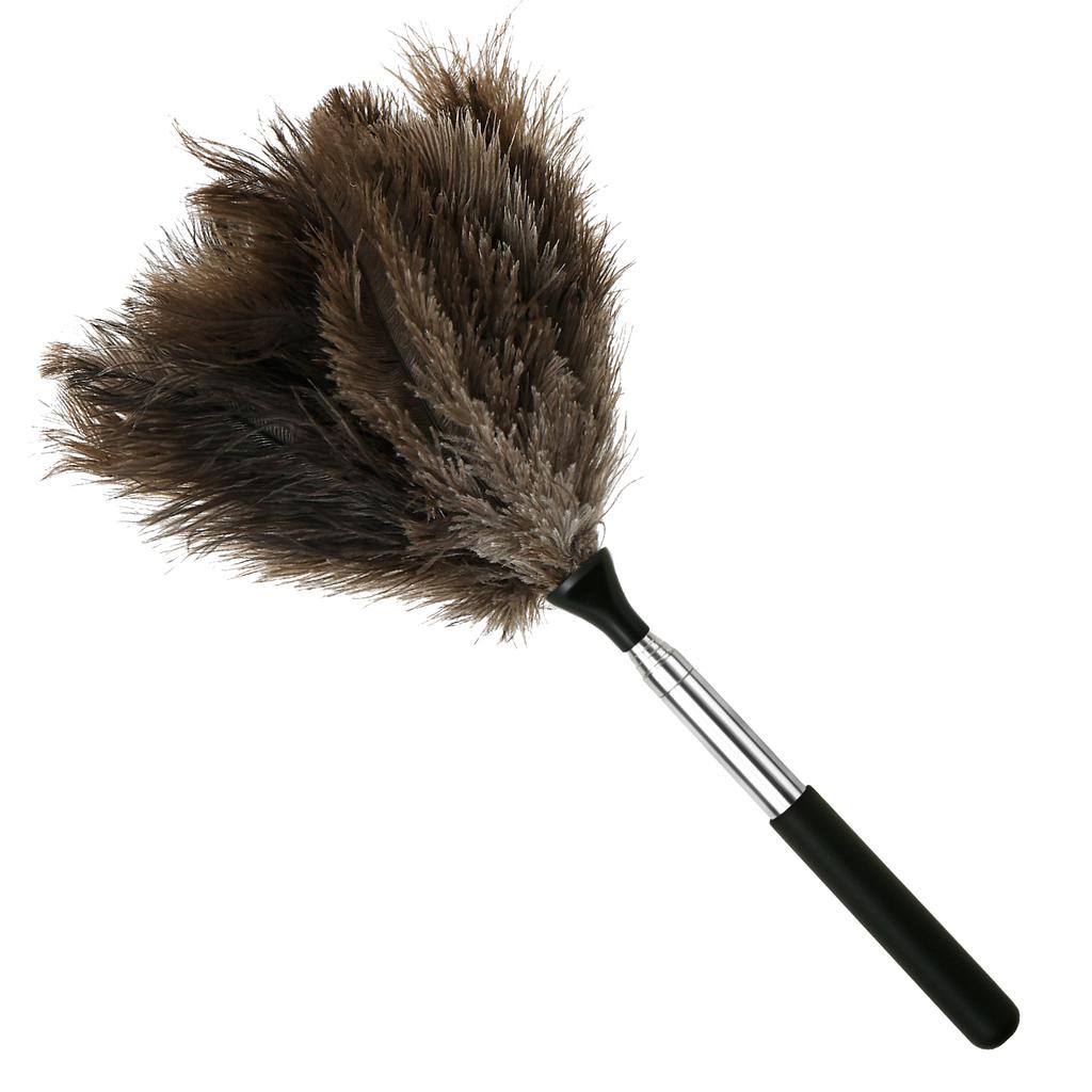 Extendable Ostrich Feather Duster for Home Office Anti Static Reusable Cleaning Tool Household Duster for Furniture High Place