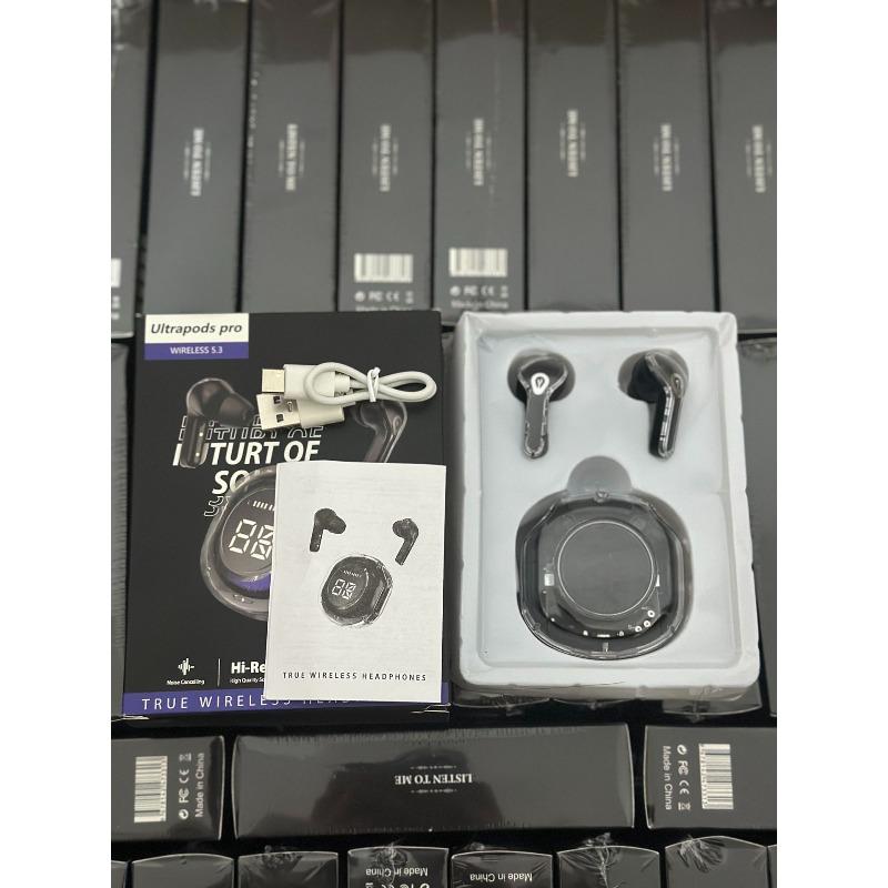 Transparent second-generation bluetooth headset crystal digital display space capsule wireless