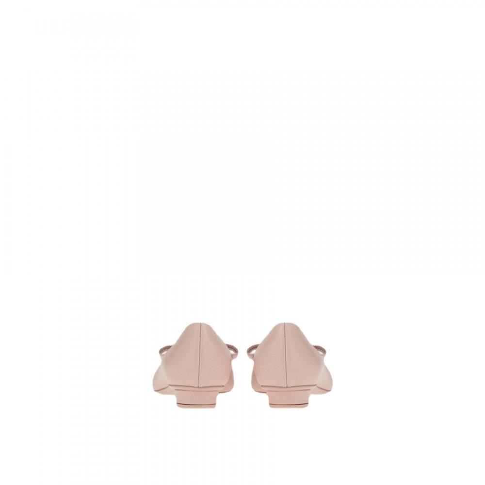 Salvatore Ferragamo Ferragamo Viva Bow Ballerina Shoes Pink