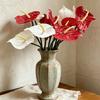 26" Real Touch Anthuriums Plant Artificial Tropical Flower with Long Stem Faux Floral Arrangement for DIY Vase Table Centerpiece Home Office Wedding