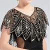 Sequins Flapper Shawl Costume Beadwork Accessories for 20s Theme Party