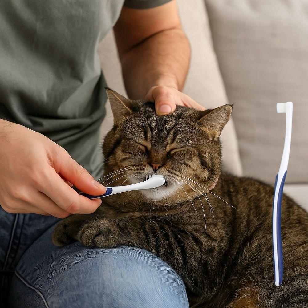 Long Handle Dog Toothbrushes Soft Bristles Animal Toothbrush Soft Oral Cleaning Brush  Pet Care