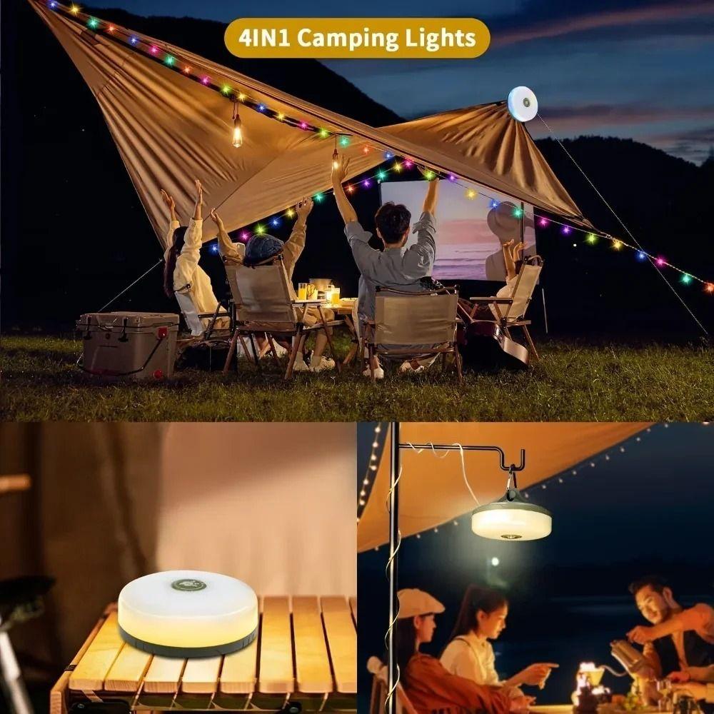 Solar Powered Outdoor Solar Lights USB Rechargeable Tent Light LED Camping Lamp  Garden Decoration