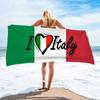 Asciugamano da Spiaggia Stampato con Bandiera Italiana Microfibra Asciugatura Rapida Telo Mare Senza Sabbia Poncho Surf Mare Assorbente Doccia Palestra Tappetino Yoga Donna Uomo